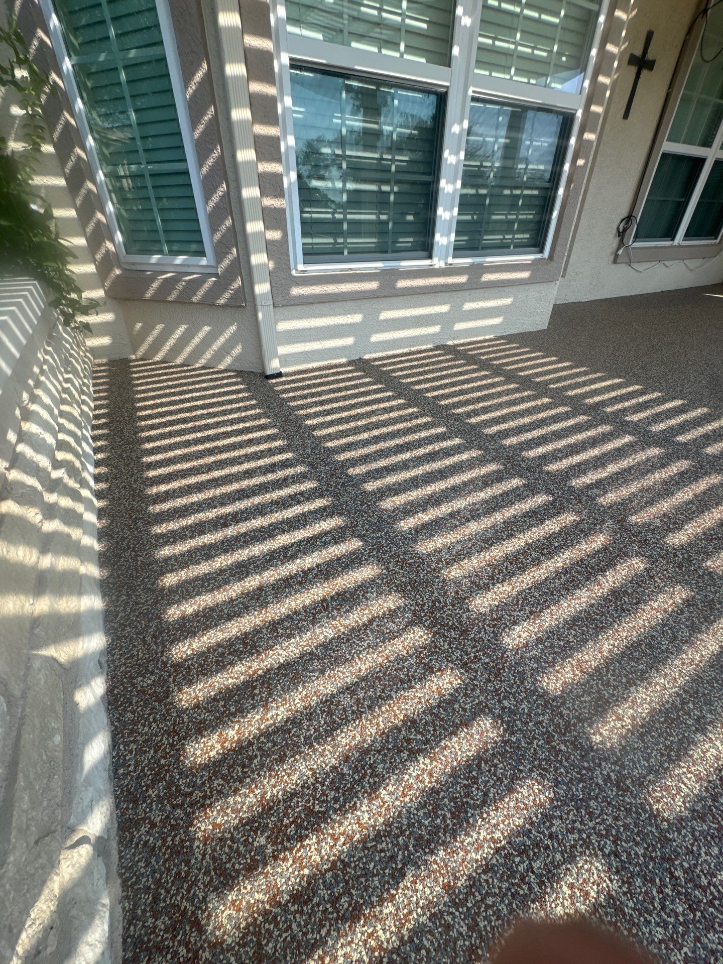 Spring patio project planning example with a resurfaced patio in Little Rock